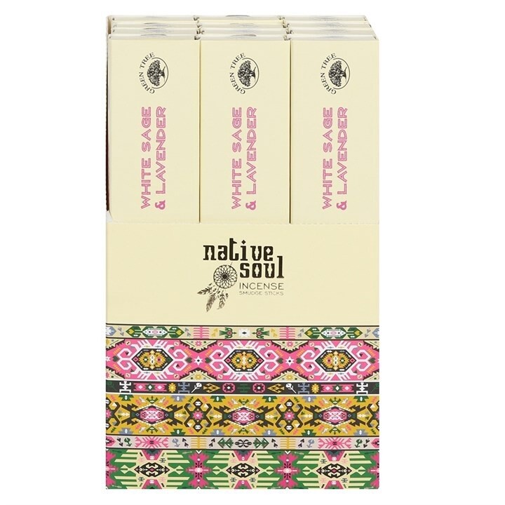 NATIVE SOUL WHITE SAGE &amp; LAVENDER INCENSE STICKS
