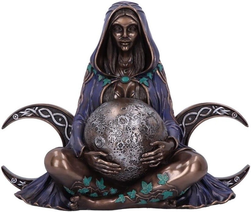 Triple Moon Goddess Statue - Resin