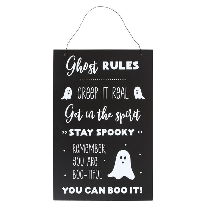 30CM GHOST RULES HANGING SIGN