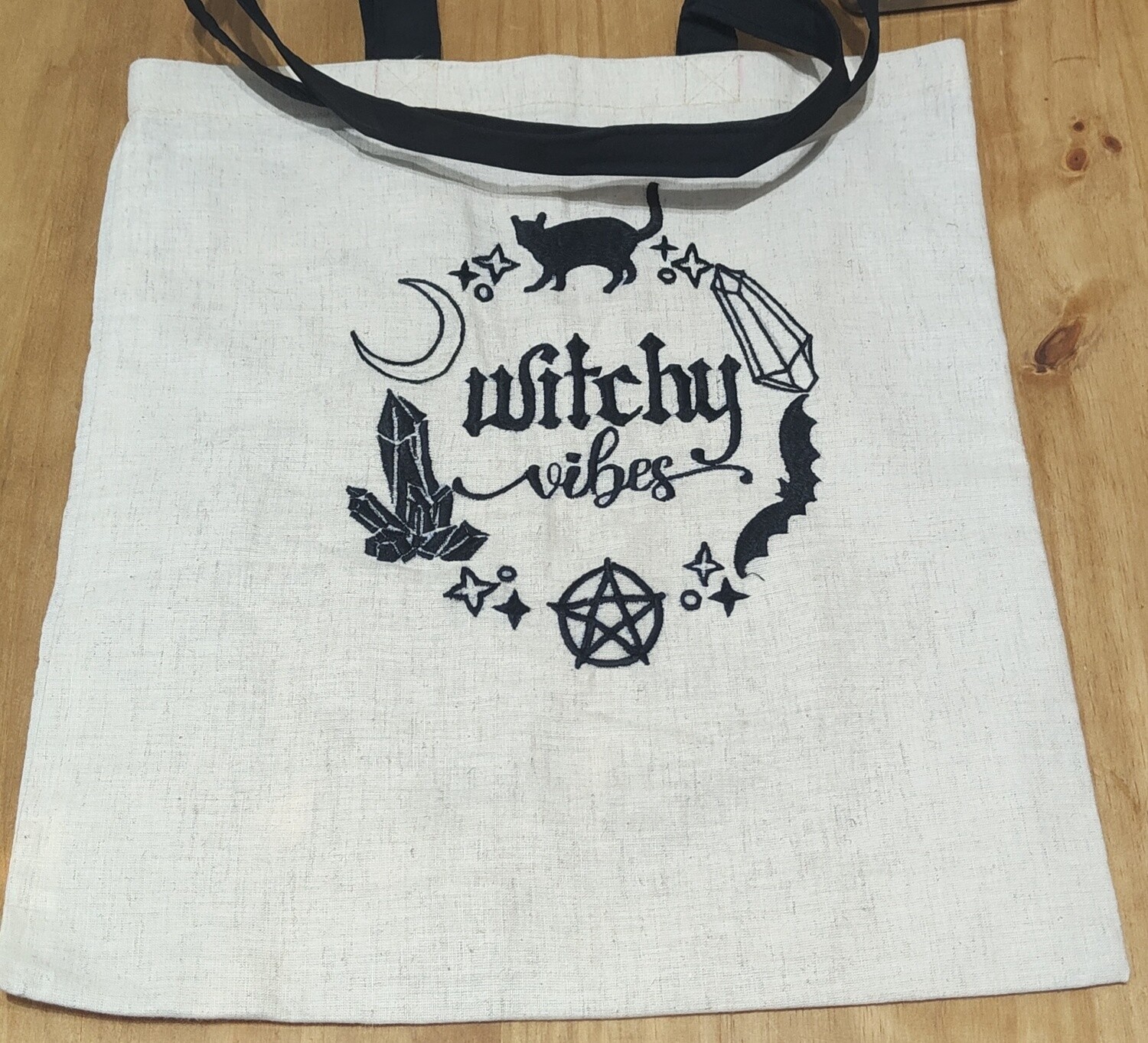 Embroidered Tote Bag - Witchy Vibes
