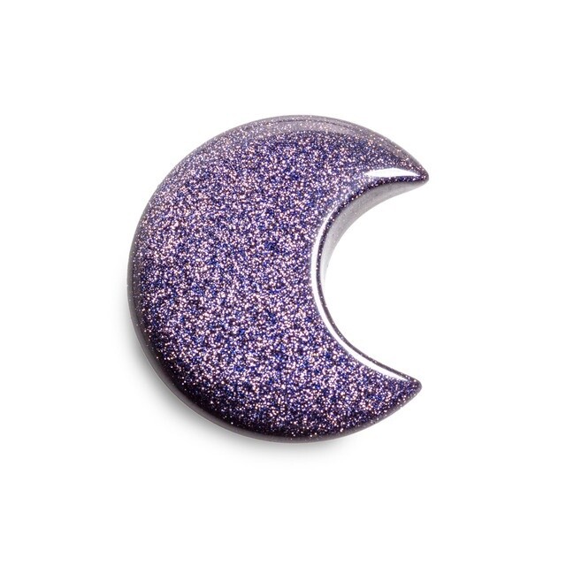 Blue Sandstone Crystal Moon