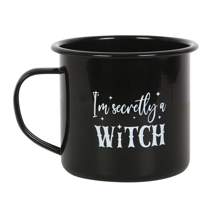 I&#39;M SECRETLY A WITCH ENAMEL MUG