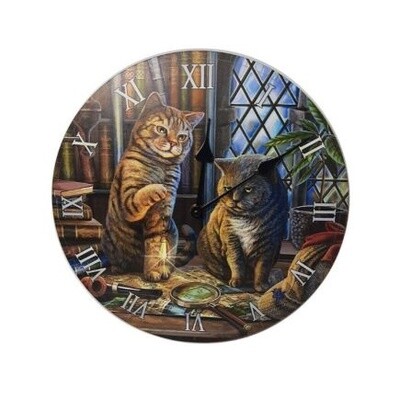 Lisa Parker Purrlock Holmes Cat Picture Clock
