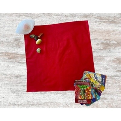 Cotton Red Tarot Cloth