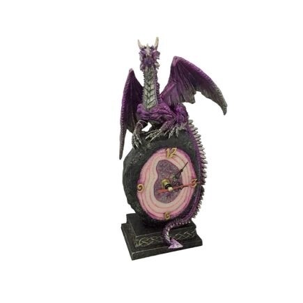 Geode Crystal Dragon Clock
