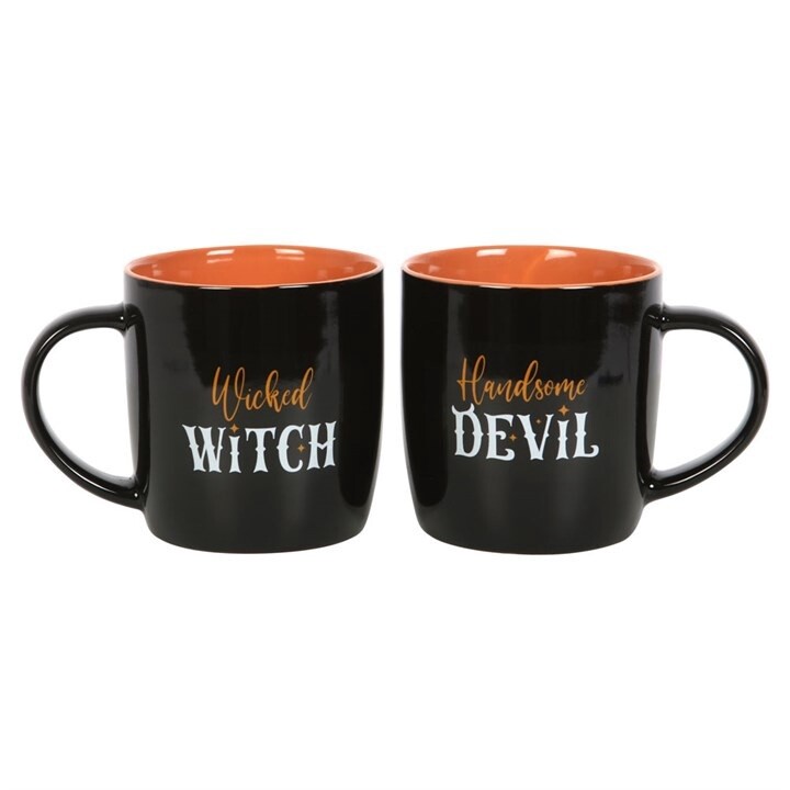 Wicked Witch and Handsome Devil Couples Mug Set