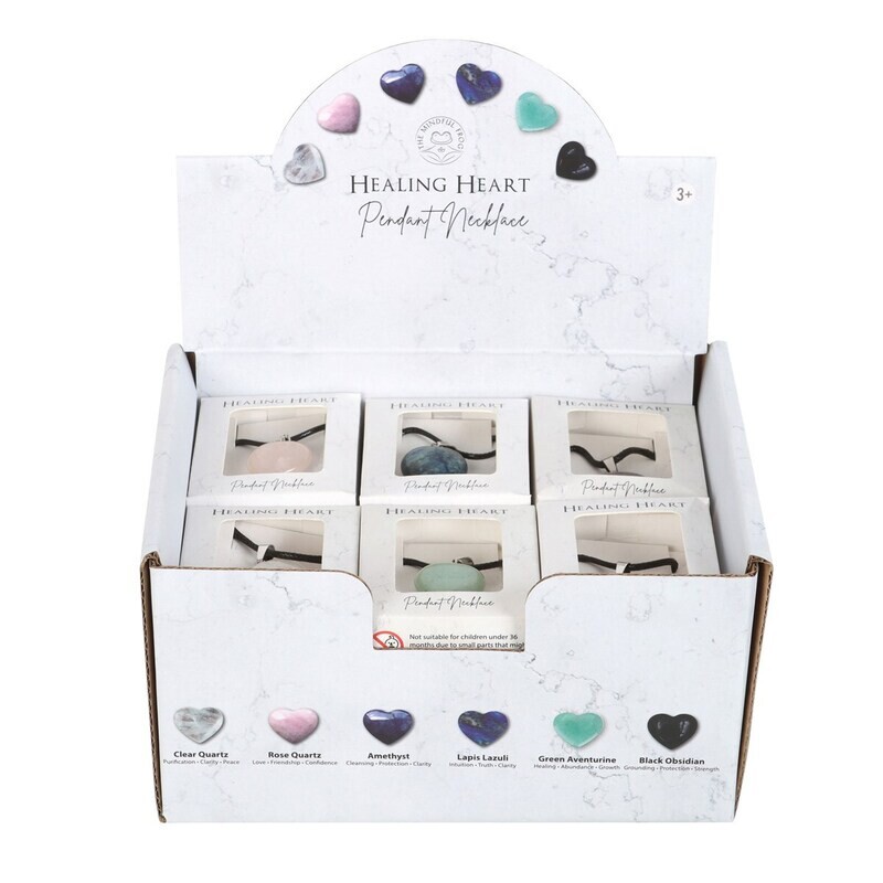 Healing Heart Crystal Necklaces