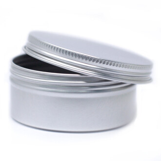 Aluminium Tin Box Round with Screw Top - 70x35mm (100ml)