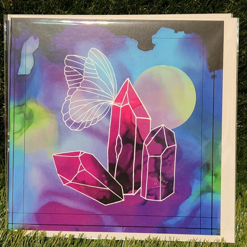 Greetings Cards Butterfly Crystal