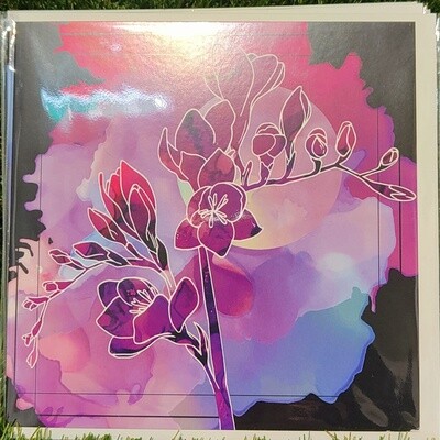 Greetings Cards Floral Freesia