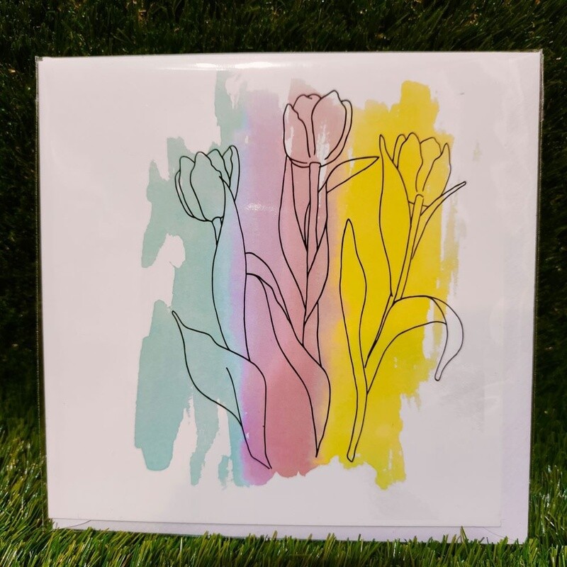 Greetings Cards Ostara Fresh Tulips