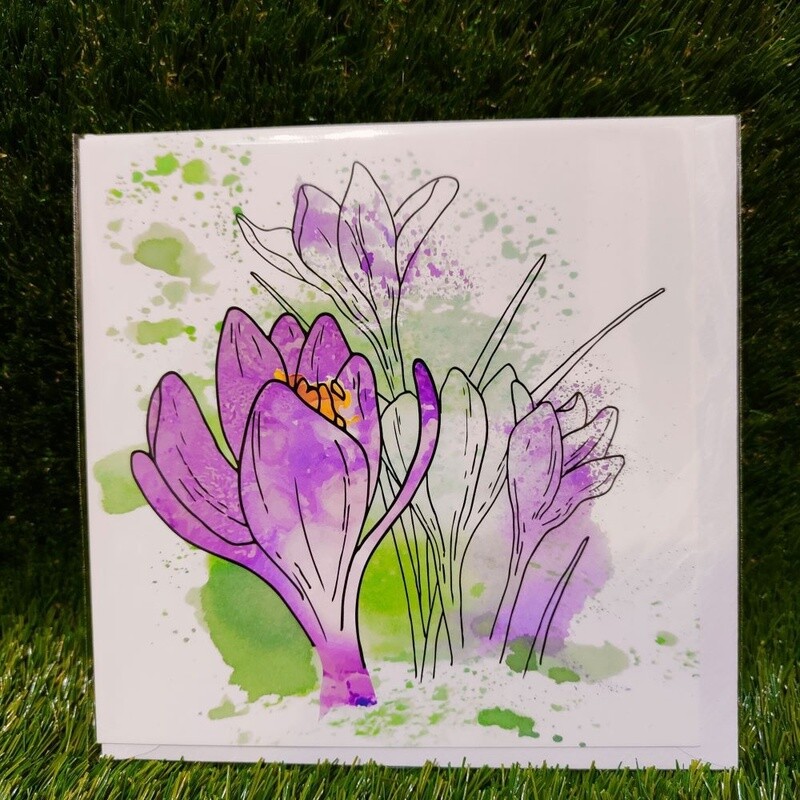 Greetings Cards Ostara Spring Crocus