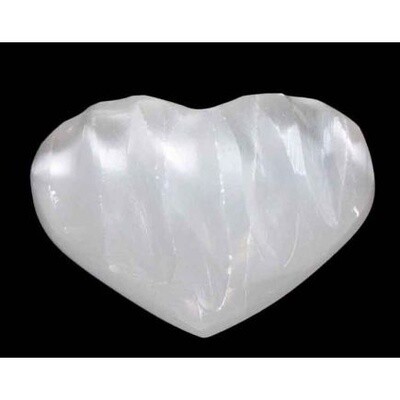 Selenite Crystal Heart Shell