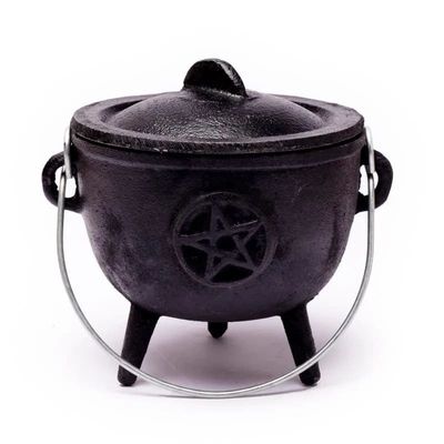 Cast Iron Pentagram Cauldron