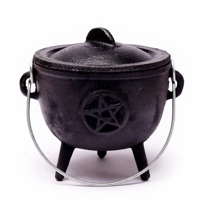 Cast Iron Pentagram Cauldron