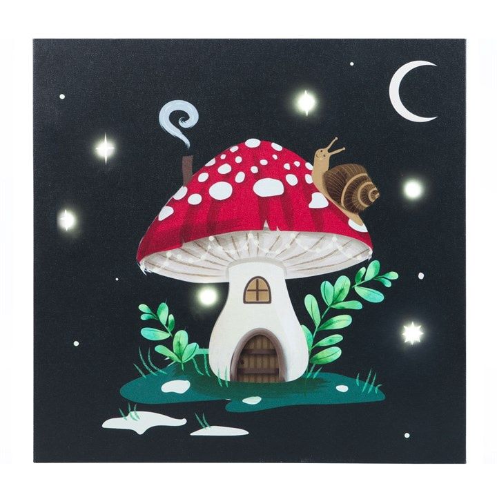 GNOME SWEET GNOME LIGHT UP CANVAS PLAQUE