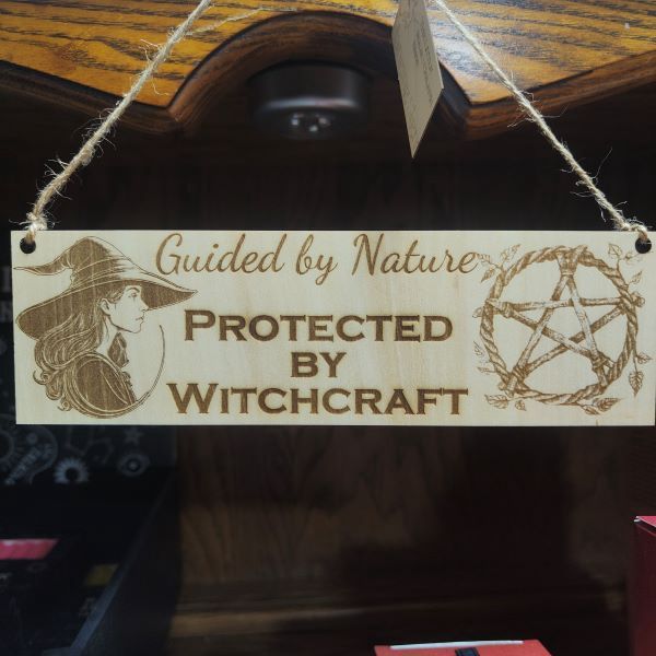 TLMCS Protected by Witchcraft Hanging Sign