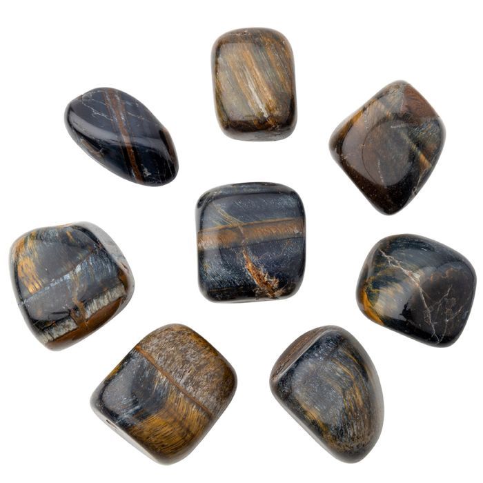 Tigers Eye with Blue Flash Tumblestone