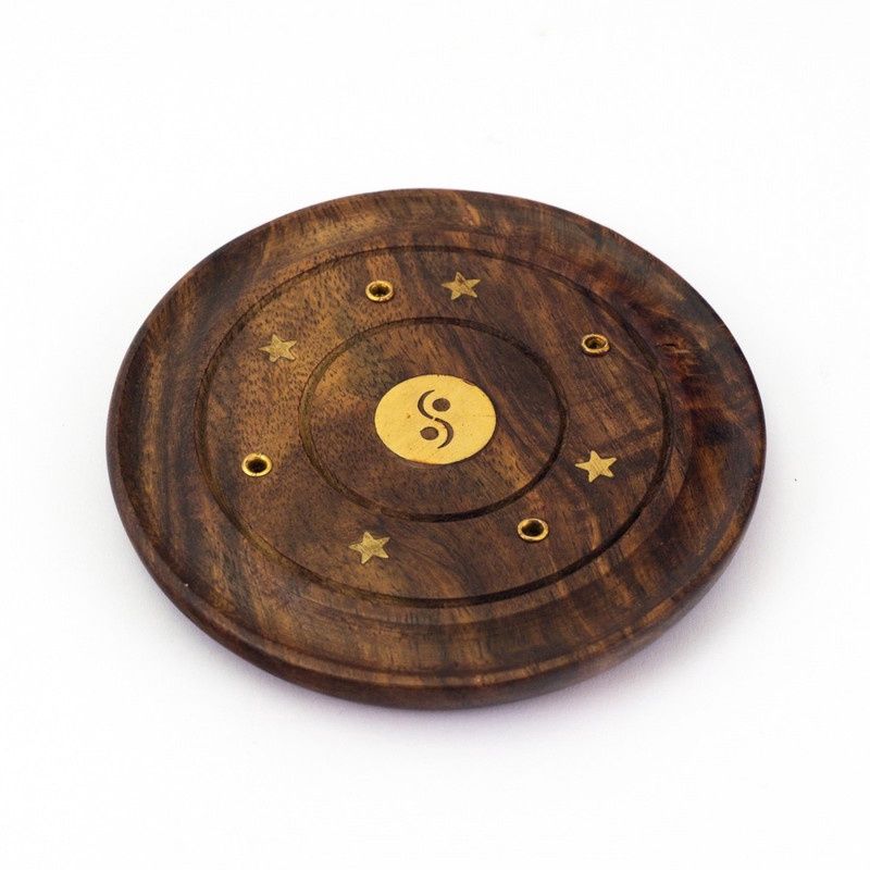 Incense Burner Plate - Yin Yang Inlay