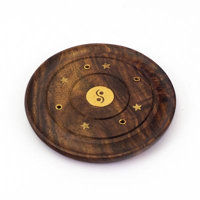 Incense Burner Plate - Yin Yang Inlay