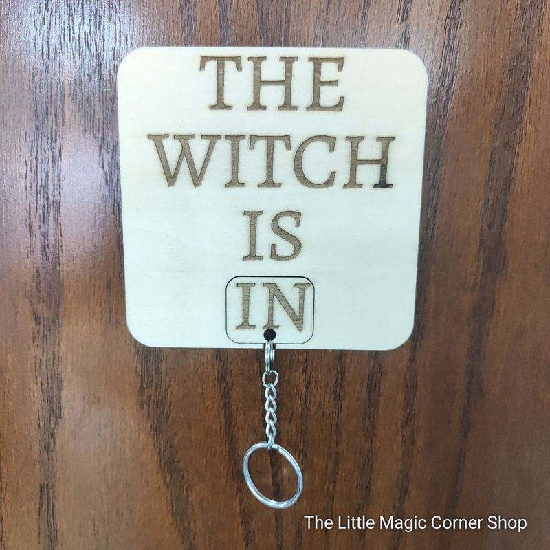 The Witch Is In/Out Keyring Holder