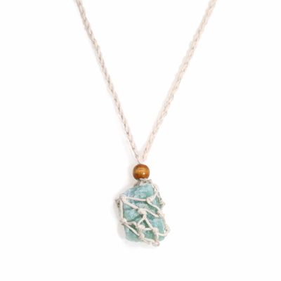 Netted Gemstone Necklace Cord