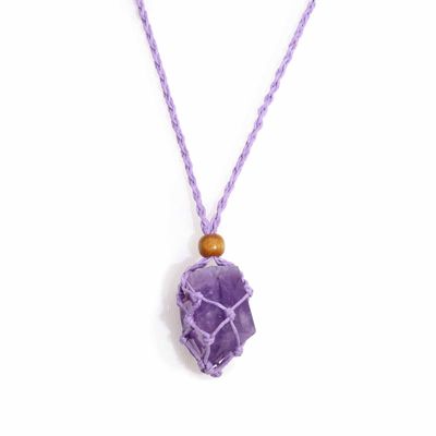 Netted Gemstone Necklace Cord