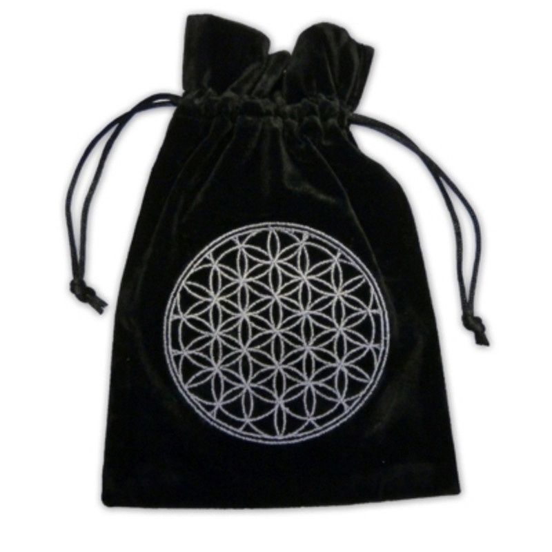 Flower of Life Tarot/Oracle Bag - Black