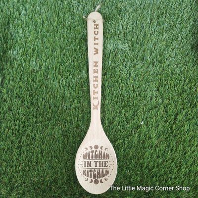 Laser Engraved Wooden Spoon – Kitchen Witch