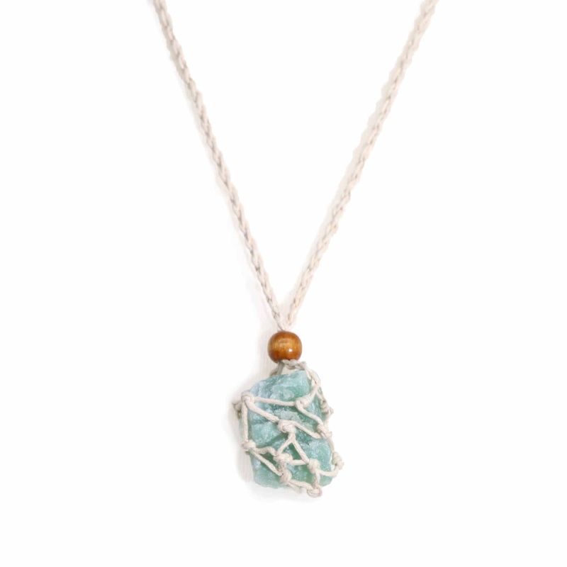 Netted Gemstone Necklace Cord, Colour: Natural