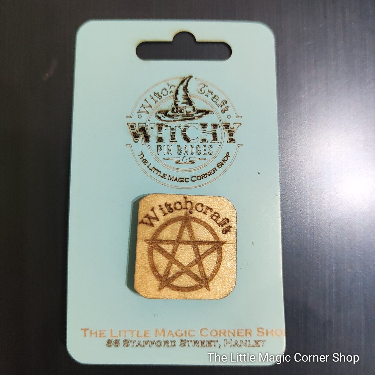 Witchy Pin Badge, Design: Witchcraft Pentagram