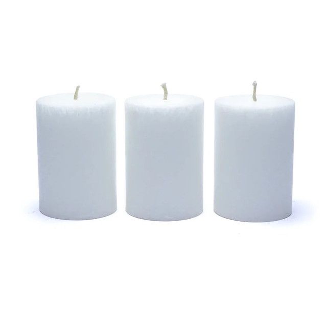 Unscented  Candles (Set of 3), Design: Pureness