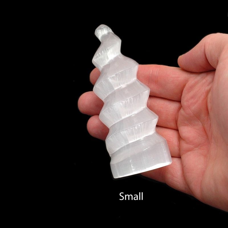 Selenite Unicorn Horn