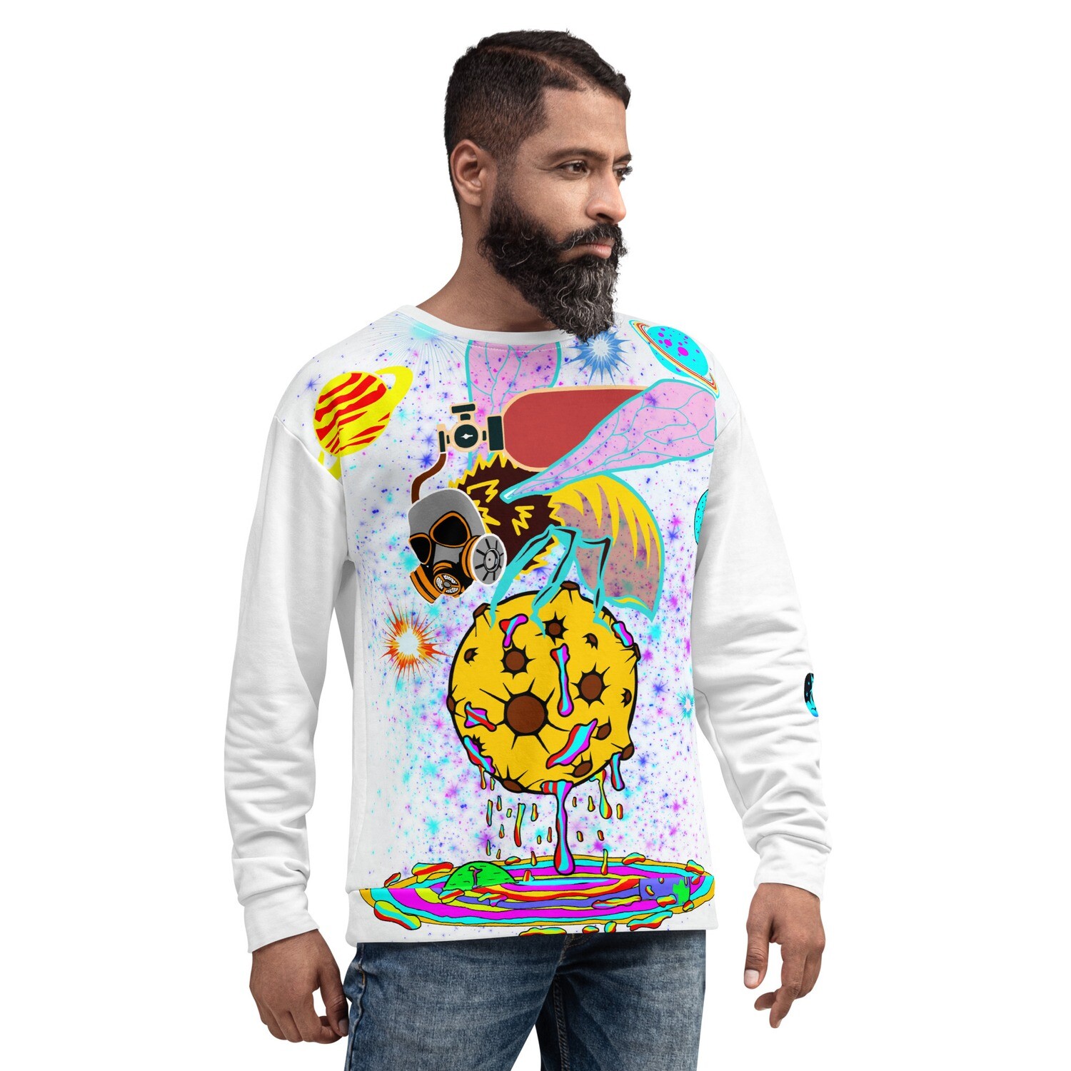 Original SpaceBee Artwork  Eco Sweatshirt