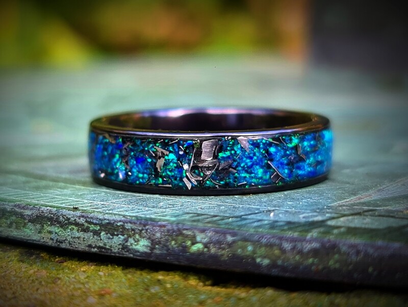 Blue Meteorite Aurora Ring