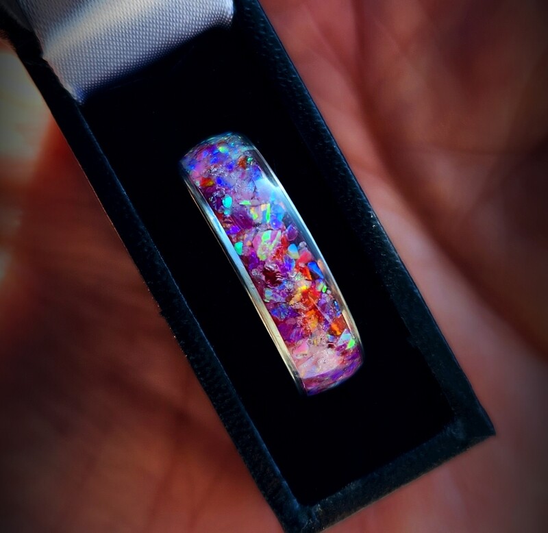 Purple Nebula Aurora Ring