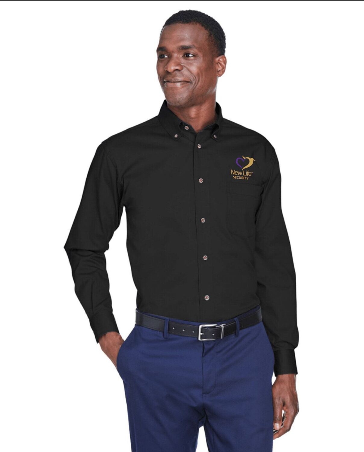 Security Team Embroidered Long Sleeve Shirt