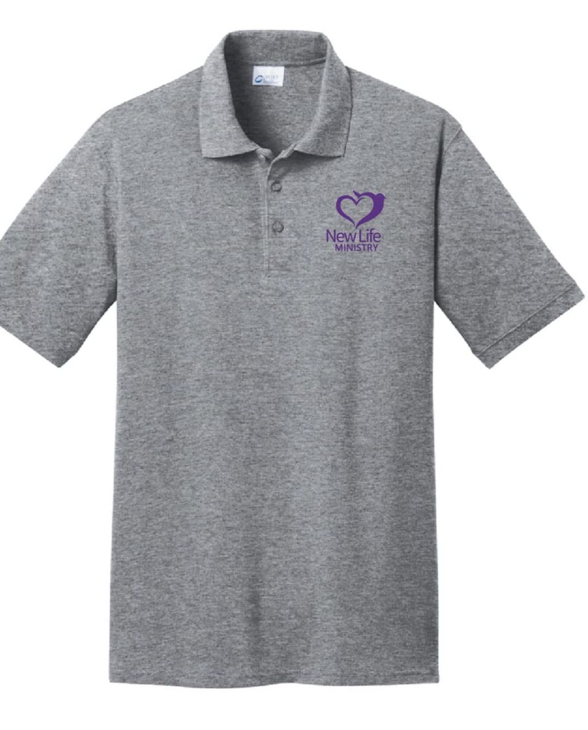 NEW LIFE SHORT SLEEVE EMBROIDERED POLO