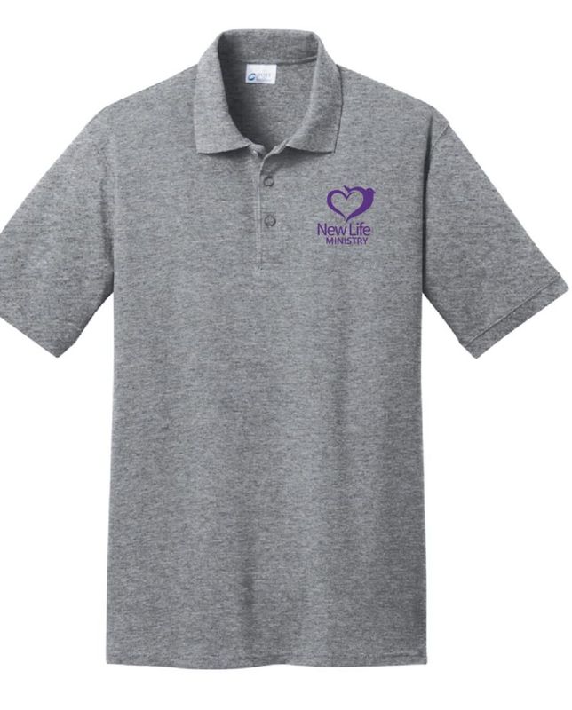 NEW LIFE SHORT SLEEVE EMBROIDERED POLO