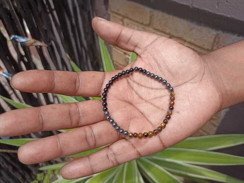 Triple protection 4mm bead elastic bracelet