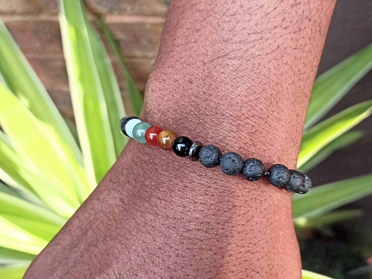 7 Chakra balancing and Lava stones  bracelet (for balance)
