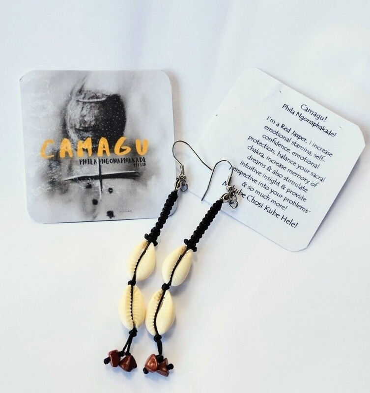 Crystal chips Cowrie Shell earrings 