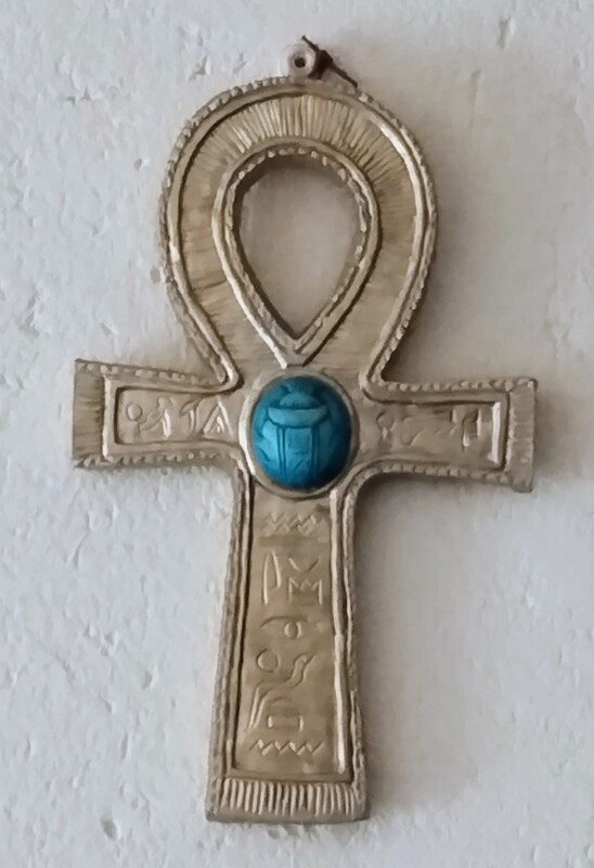 Egyptian Ankh with Scarab wall Art