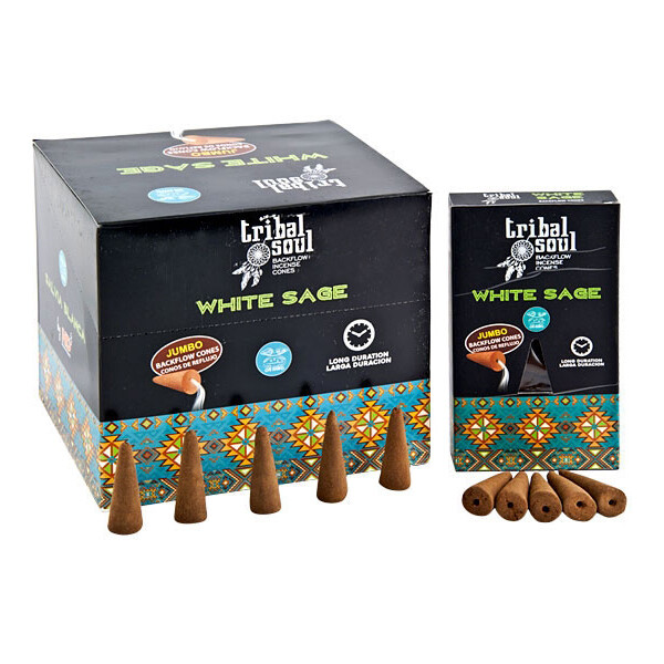 Tribal Soul White Sage Incense Backflow cones