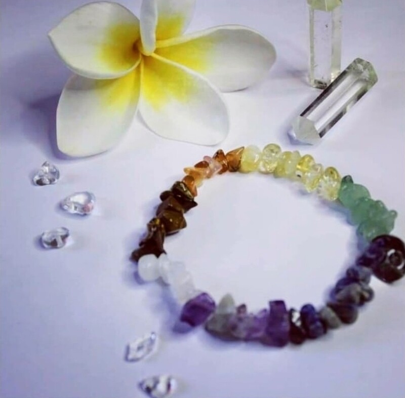 7 Chakra balancing chip elastic bracelet 