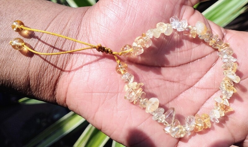 Citrine chip bracelet (elastic or adjustable)