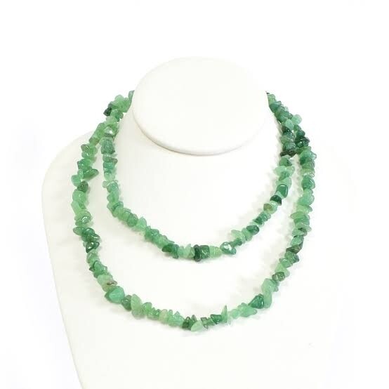 Green Aventurine chip necklace 60cm