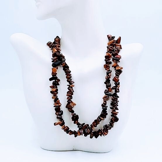  Tigers eye chip necklace