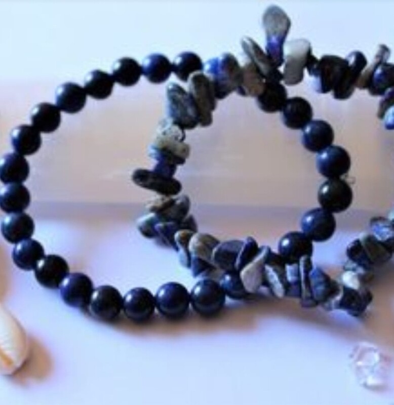 Lapis Lazuli chip elastic bracelet