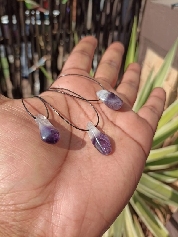 Amethyst minimalist pendant 